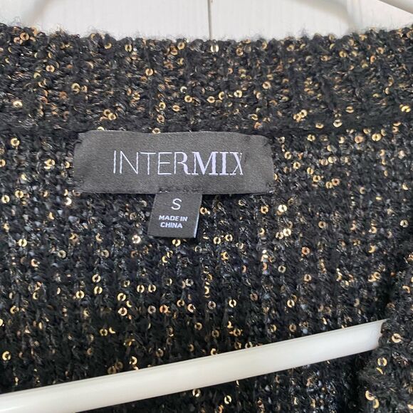 Sample Black and Gold Designer Intermix Top - Picture 5 of 5